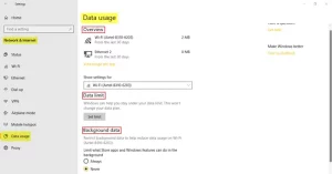 Network and Internet Settings