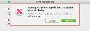 Change settings in News on Mac