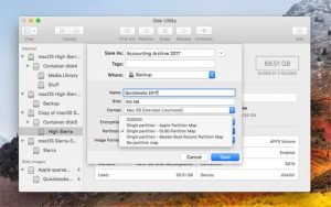 Create disk image on Mac