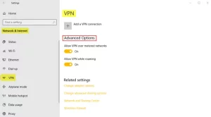 Network and Internet Settings