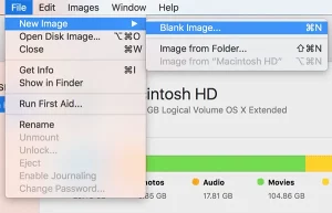 Create disk image on Mac