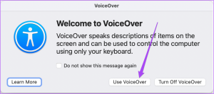 VoiceOver on Mac