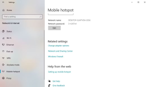 Windows 10 hotspot not working