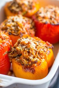 Beef and Mushroom Stuffed Bell Peppers