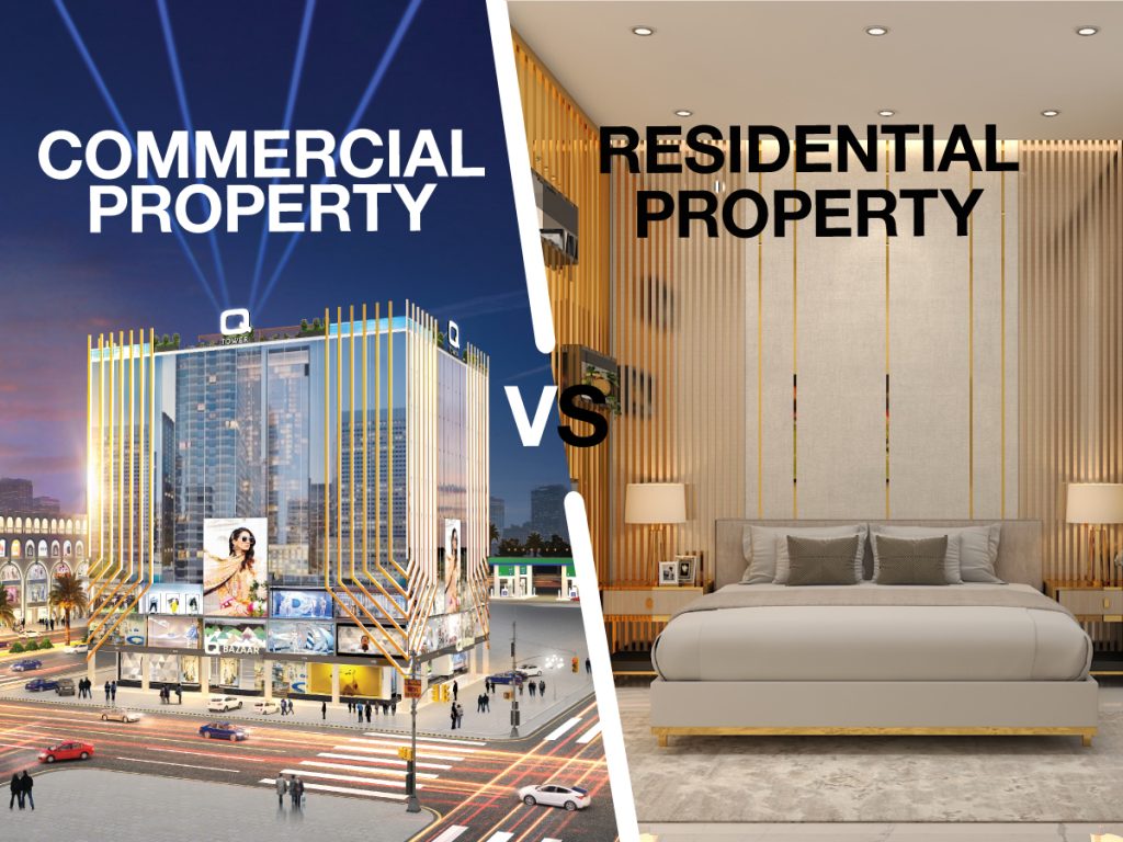 Commercial real estate VS residential property