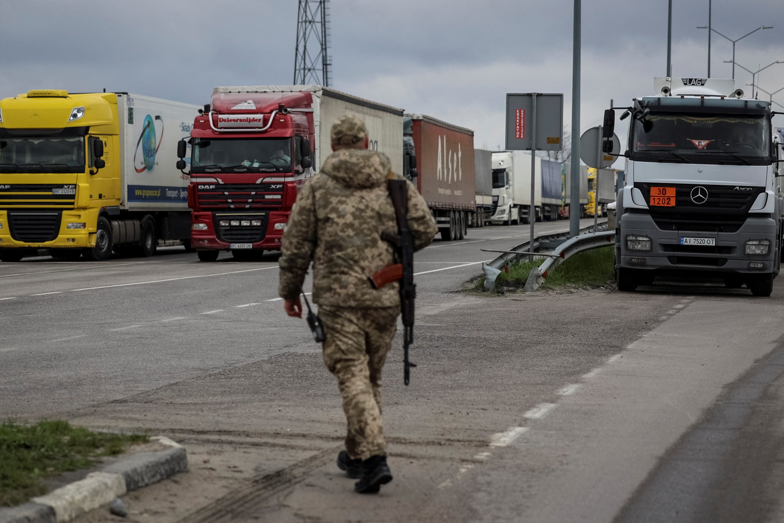 Polish truckers protest