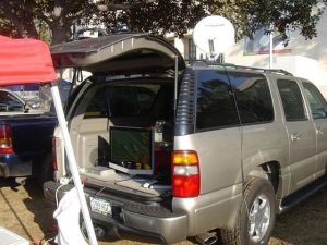 Tailgate Television Setup