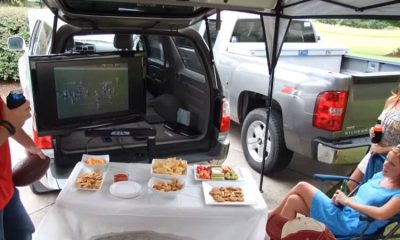 Tailgate Television Setup