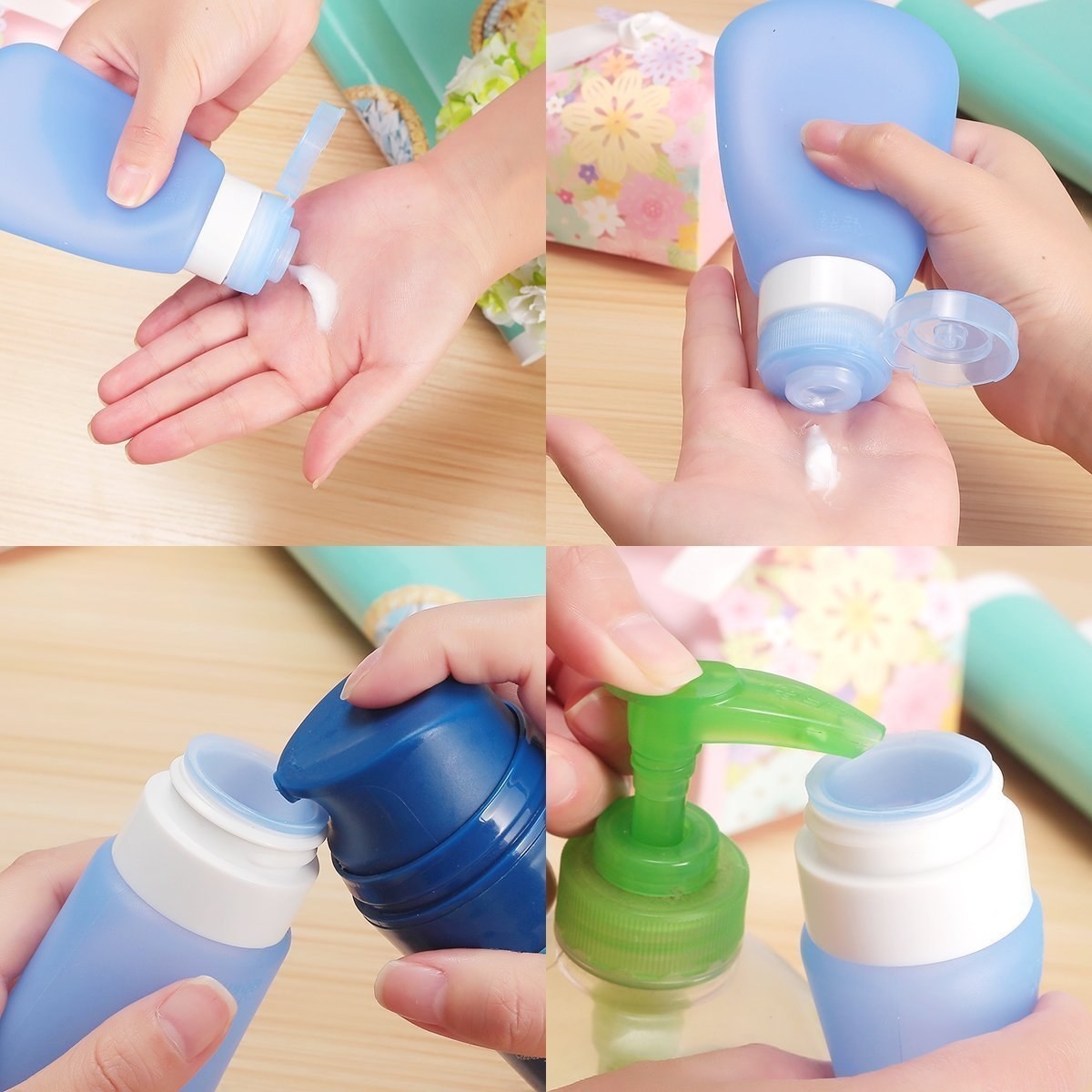 silicone travel bottles