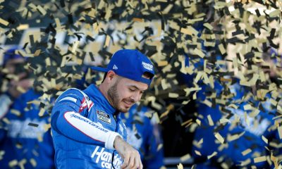 Kyle Larson beats Chris Buescher to line at Kansas in closest Cup Series finish of all