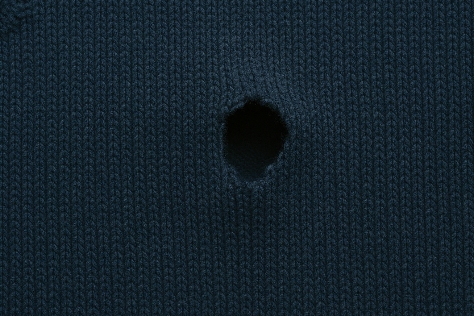 hole in a sweater