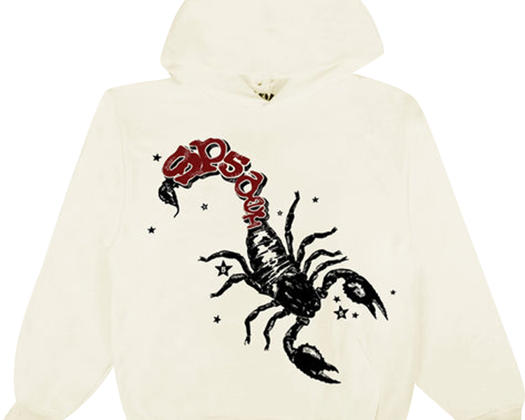 Sp5der x Mariah The Scientist Scorpion Hoodie Cream
