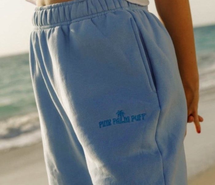 Pink Palm Puff Sweatpants
