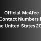 Official McAfee Contact Numbers in the United States 2025