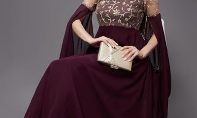 Long Sleeve Embroidered Fit & Flare Maxi Dress-5