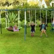 Multi-Colored Swing and Triple Slide Play Structure Riyadh | Ideal Garden Playset