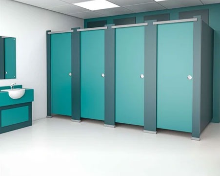 Modern toilet cubicles installed by leading manufacturers in Noida