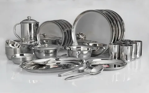 Stainless steel serveware