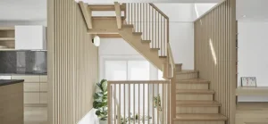white and oak staircase