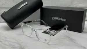 chrome hearts light blue glasses