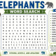 Elephants Word Search