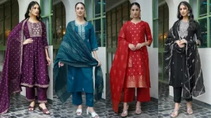 Aqua Blue Embroidered Kurta